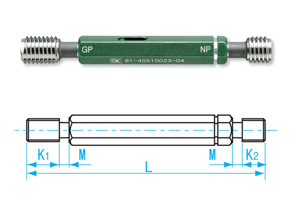 Dưỡng đo ren trong M7x1.0-GPNP-6H, GPNP-0710I