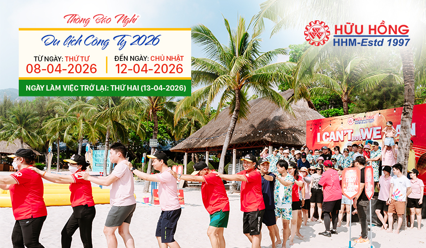 Hữu Hồng thông báo nghỉ du lịch công ty 2026