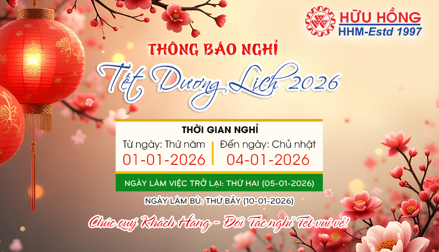 Thông báo lịch nghỉ Tết dương lịch 2026